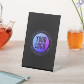 ロゴと青モダンと紫のグラデーシグラデーションョン 台座サイン (インサイチュ)