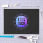 ロゴと青モダンと紫のグラデーシグラデーションョン 薄葉紙 (クラフト)