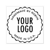 ロゴと飾り縁の手作りスタンプ セルフインキングスタンプ (デザイン)