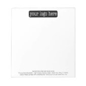 ロゴと3行のテキストを追加 - ミニマル ノートパッド (正面)