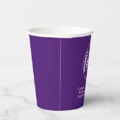 ロゴと3行の文字を追加 – 紫 紙コップ (右)