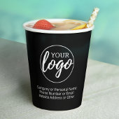 ロゴと3行の文字を追加 – 黒 紙コップ