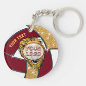 ロゴと5つの文字ボックスバレーボールキーホルダー キーホルダー (裏面)