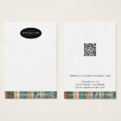 ロゴとQRコードのネックレスイヤリング ディスカード (正面&裏面)