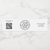 ロゴとQRコードの追加 – ミニマルモダンリスト ペットボトルラベル (シングルラベル)
