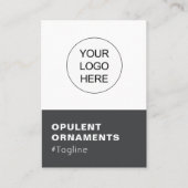 ロゴとQRコードをシックにモダン追加 名刺 (正面)