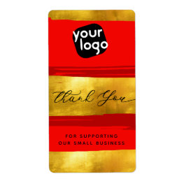 ロゴとQRコードを追加モダンお礼パーソナライズされたを述べる ラベル