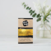 ロゴとQRコードを追加モダンお礼パーソナライズされたを述べる 名刺 (スタンド正面)