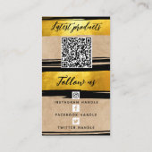 ロゴとQRコードを追加モダンお礼パーソナライズされたを述べる 名刺 (裏面)