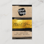 ロゴとQRコードを追加モダンお礼パーソナライズされたを述べる 名刺 (正面)