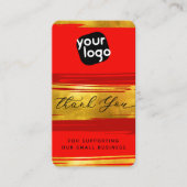 ロゴとQRコードを追加モダンお礼パーソナライズされたを述べる 名刺 (正面)