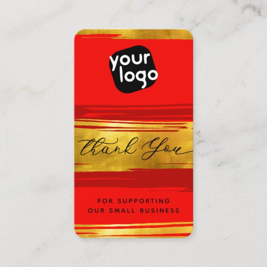 ロゴとQRコードを追加モダンお礼パーソナライズされたを述べる 名刺 (正面)