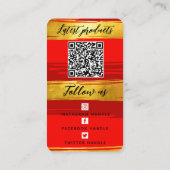 ロゴとQRコードを追加モダンお礼パーソナライズされたを述べる 名刺 (裏面)