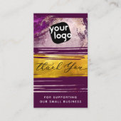 ロゴとQRコードを追加モダンお礼パーソナライズされたを述べる 名刺 (正面)