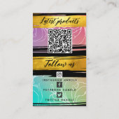 ロゴとQRコードを追加モダンお礼パーソナライズされたを述べる 名刺 (裏面)