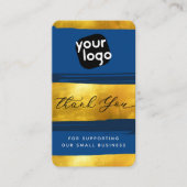 ロゴとQRコードを追加モダンお礼パーソナライズされたを述べる 名刺 (正面)