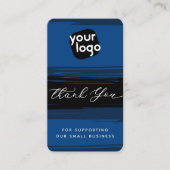 ロゴとQRコードを追加モダンお礼パーソナライズされたを述べる 名刺 (正面)