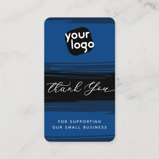 ロゴとQRコードを追加モダンお礼パーソナライズされたを述べる 名刺 (正面)