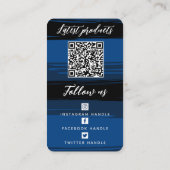 ロゴとQRコードを追加モダンお礼パーソナライズされたを述べる 名刺 (裏面)