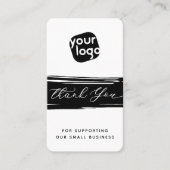 ロゴとQRコードを追加モダンお礼パーソナライズされたを述べる 名刺 (正面)