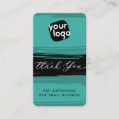 ロゴとQRコードを追加モダンお礼パーソナライズされたを述べる 名刺 (正面)