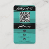 ロゴとQRコードを追加モダンお礼パーソナライズされたを述べる 名刺 (裏面)