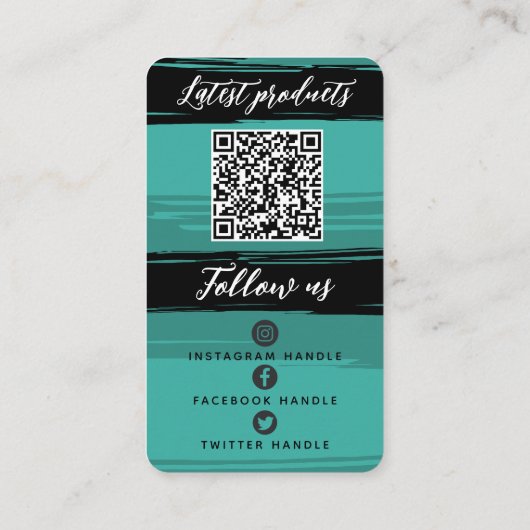 ロゴとQRコードを追加モダンお礼パーソナライズされたを述べる 名刺 (裏面)