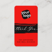 ロゴとQRコードを追加モダンお礼パーソナライズされたを述べる 名刺 (正面)