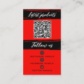 ロゴとQRコードを追加モダンお礼パーソナライズされたを述べる 名刺 (裏面)