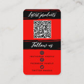 ロゴとQRコードを追加モダンお礼パーソナライズされたを述べる 名刺 (裏面)