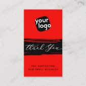 ロゴとQRコードを追加モダンお礼パーソナライズされたを述べる 名刺 (正面)