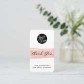 ロゴとQRコードを追加 現代のカスタマイズされたサンクス 名刺 (スタンド正面)