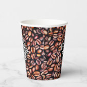 ロゴとQRコードブランドコーヒーショップの追加 紙コップ (右)