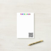 ロゴとQRコード事業後®ノート ポストイット (デスク上)