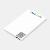 ロゴとQRコード事業後®ノート ポストイット (アングル)