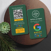 ロゴとQRコード付きのGoogleレビュー依頼カード 名刺