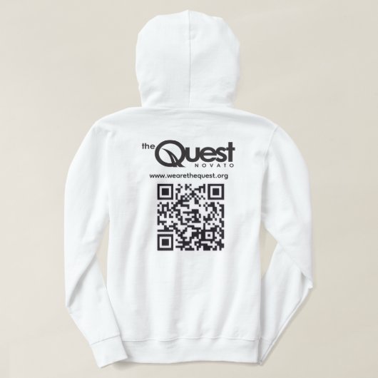 ロゴとQRコード付きクエストパーカー パーカ (デザイン裏面)