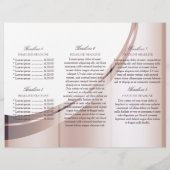 ロゴとQRコード付き高級ホワイトローズ金ゴールドデコール チラシ (裏面)