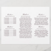 ロゴとQRコード付き高級ホワイトローズ金ゴールドデコール チラシ (裏面)