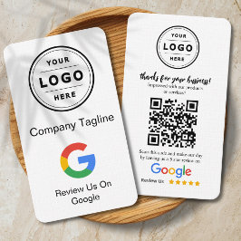 ロゴとQRコード付きGoogle Reviewリクエストカード 名刺