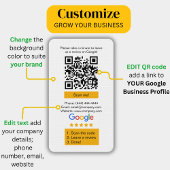 ロゴとQRコード付きGoogle Reviewリクエストカード 名刺