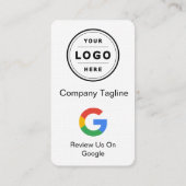 ロゴとQRコード付きGoogle Reviewリクエストカード 名刺 (裏面)