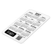 ロゴとQRコード入りカレンダー マグネット (左側)