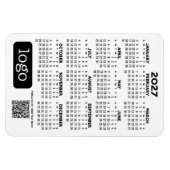 ロゴとQRコード入りカレンダー マグネット (横)
