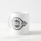 ロゴとQRコード、ソーシャルメディア、マーケティング コーヒーマグカップ (正面左)