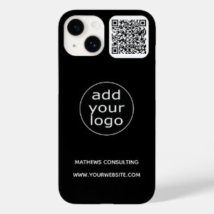 ロゴとQRコード 黒   ビジネス ミニマリスト Case-Mate iPhone 14ケース