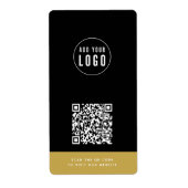 ロゴとWebサイトの追加QRコードカスタムコントラストの色 ラベル (正面)