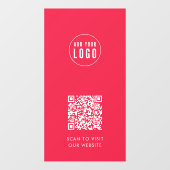 ロゴとWebサイトの追加QRコードカスタム色 ウィンドウサイン (シート)