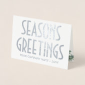 ロゴなし季節のごあいさつエレガントビジネスホリデー 箔カード (正面)