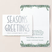 ロゴなし季節のごあいさつエレガントビジネスホリデー 箔カード (ディスプレー)